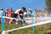 Reto Indergand hatte während des Rennens Probleme mit dem Reifendruck. (Bild: Roland Jauch, Lenzerheide, 8. September 2018)