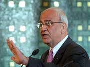 Saeb Erekat: «Wir wiederholen, dass (...) wir den Drohungen der USA nicht nachgeben werden.» (Bild: Keystone/AP/Amr Nabil)