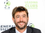 Andrea Agnelli informiert die Medien über die Europacup-Pläne der UEFA (Bild: KEYSTONE/SALVATORE DI NOLFI)