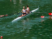 Frédérique Rol (links) und Patricia Merz (rechts) sind in Plovdiv auf Kurs (Bild: KEYSTONE/ALEXANDRA WEY)