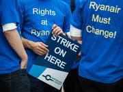 Wegen des angedrohten Streiks des Ryanair-Personals hat die Fluggesellschaft für diesen Mittwoch 150 Flüge von und nach Deutschland gestrichen. (Bild: KEYSTONE/dpa/SILAS STEIN)