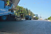 Bald keine Baustelle mehr – ab Ende September haben Autofahrer zwischen Rheineck und St.Margrethen wieder freie Fahrt. (Bild: Kurt Latzer)