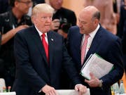 US-Präsident Donald Trump (Links) und mit seinem Ex-Wirtschaftsberater Gary Cohn am G20-Gipfel in Hamburg im Sommer 2017. (Bild: KEYSTONE/AP/MICHAEL SOHN)