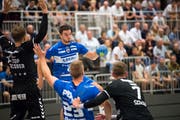 Gegen den BSV Bern glücklos: HCK-Spieler Aleksander Radovanovic. Bild: Eveline Beerkircher (Kriens, 12. September 2018)