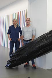 Karin Wälchli und Guido Reichlin von Chalet5 zeigen vielfältige Einblicke in ihr Schaffen. (Bild: Markus Zwyssig, Altdorf, 13. September 2018)