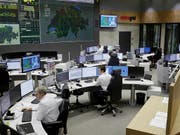 Der Zutritt und das Fotografieren sind verboten: Die Stromnetzleistelle im neuen Hauptsitz der Schweizer Netzgesellschaft Swissgrid in Aarau. Die Mitabeitenden stehen rund um die Uhr im Einsatz. (Bild: Handout Swissgrid)