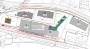 Plan ehemaliges Kantonsspital-Areal: Für die Baufeldern B, D1 und D2 wird ein Investoren- und Architekturwettbewerb ausgeschrieben. (Bild: PD)