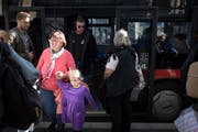 Heute enden die meisten Bus- und Postautolinien in St.Gallen auf dem Bahnhofplatz. (Bild: Benjamin Manser - 12. Oktober 2017 / TAGBLATT