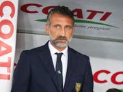 Trainer Lorenzo D'Anna von Chievo Verona befindet sich in der Serie A mit seinem Team nach dem Abzug von drei Punkten mit zwei Zählern im Minus (Bild: KEYSTONE/EPA ANSA/FILIPPO VENEZIA)