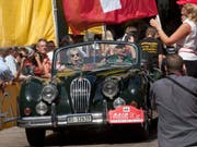 Der Eigentümer des schlecht restaurierten Jaguars XK 140 sollte sich gemäss Experten-Meinung wegen der Defekte nicht auf lange Ausfahrten wagen. (Bild: KEYSTONE/PATRICK STRAUB)