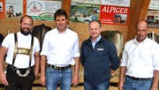 OK-Präsident Johannes Näf mit den Experten Walter Rhyner, Josef Portmann und Christian Näf (von links). (Bild: Peter Jenni)