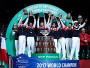 2017 gewann Frankreich zum zehnten Mal den Davis Cup (Bild: KEYSTONE/AP/CHRISTOPHE ENA)