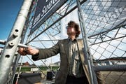 Autor Max Christian Graeff hielt die Platzrede zur Eröffnung des NF49. (Bild: Jakob Ineichen, Emmen, 15. September 2018)