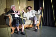Arnim Halter als Johann Sebastian Bach und Matthias Flückiger als Paul Cézanne. (Bild: Ralph Ribi)