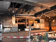 Der Raum in einem Gewerbegebäude in Felsberg wurde als Vereinslokal benutzt. (Bild: Kantonspolizei Graubünden)
