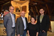 Das Projektteam mit Museumsleiter Thomas Gnägi, Pfarrer Daniel Hanselmann, Maja Suenderhauf, und Sepp Gähwiler. (Bild: Adi Lippuner)