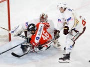 Gauthier Descloux hat gegen Visp mehr Arbeit als ihm lieb ist (Bild: KEYSTONE/SALVATORE DI NOLFI)