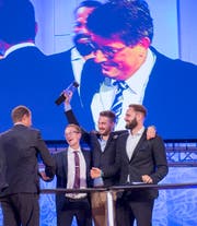 Das Siegerteam in der Kategorie Managementkonzeption: Team Swisslog. (Bild: Urs Bucher)