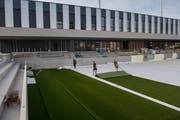 Das neue Kleinfeld Stadion in Kriens hat kürzlich seinen Kunstrasen erhalten. (Bild: Boris Bürgisser (Kriens, 10. September 2018))