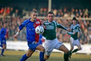 Als 21-Jähriger war Maric (rechts) fester Bestandteil des FC St.Gallen. (Archivbild: Michel Canonica, St.Gallen 16. März 2006)