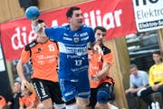 Filip Gavranovic wirft aufs Tor. (Bild: Pius Amrein (Kriens, 23. September 2018))