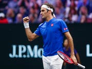 Entschlossen und mit etwas Glück zum Sieg: Roger Federer am Laver Cup (Bild: KEYSTONE/FR136454 AP/KAMIL KRZACZYNSKI)