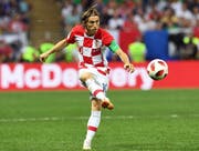 Luka Modric spielt für die kroatische Fussballnationalmannschaft im Final der WM gegen Frankreich. (Bild: EPA/Facundo Arrizabalaga (Moskau, 15. Juli 2018))