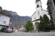 Der Dorfplatz in Hergiswil. Das Lopperdorf ist die zahlungskräftigste Gebergemeinde. (Bild: Matthias Piazza (Hergiswil, 26. Januar 2018))