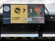 Schwarz-Weiss auf Gelb-Grau: Die Young Boys sind der Konkurrenz entrückt (Bild: KEYSTONE/PETER SCHNEIDER)