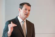 Guy Lachappelle an einer Bilanzmedienkonferenz der Basler Kantonalbank in Basel. (Bild: Georgios Kefalas/Keystone, 1. März 2018)