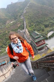 Gwendoline Flückiger während ihres zweiwöchigen Chinaaufenthaltes im Oktober 2017. (Bild: Yinhui Bao)