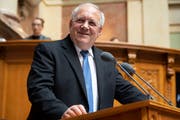 Bundesrat Johann Schneider-Ammann während der Herbstsession der Eidgenössischen Räte in Bern. (Bild: Anthony Anex/Keystone (Bern, 24. September 2018))