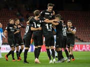 Der FC Thun freut sich im Letzigrund über drei Punkte (Bild: KEYSTONE/ENNIO LEANZA)