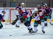 Die Biasca Ticino Rockets (in den blauen Trikots) freuen sich über einen erfolgreichen Saisonstart (Bild: KEYSTONE/TI-PRESS/PABLO GIANINAZZI)