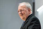 Bundesrat Johann Schneider-Ammann während der Medienkonferenz zu seinem Rücktritt auf Ende Dezember 2018. (Bild: Peter Schneider/Keystone (Bern, 25. September 2018))