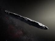 Künstlerische Darstellung des interstellaren Asteroiden «Oumuamua». (Bild: ESO/M. Kornmesser)