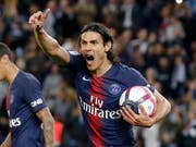 Edinson Cavani trägt sich beim 4:1-Heimsieg von Paris Saint-Germain gleich zweimal in die Torschützenliste ein (Bild: KEYSTONE/AP/MICHEL EULER)