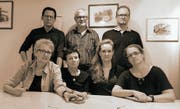 Der Vorstand der Theatergruppe Eigägwächs; hinten von links: Marco Schnüriger, Martin Blaser und Thomas Gasser; vorne von links: Anita Schuler, Cornelia Tramonti, Manuela Fedier und Beatrice Gasser. (Bild: PD (Altdorf, 21. September 2018))