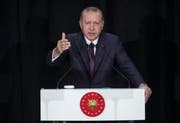 Der türkische Präsident Recep Tayyip Erdogan will die Fussball-EM 2024 in die Türkei holen. (Bild Erdem Sahin/EPA (Istanbul, 18 September 2018))