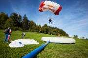 Die Springer absolvierten bei der Sonnmatt ihr letztes Training vor dem nächsten Wettkampf. Bild: Jakob Ineichen (Luzern, 26. September 2018)