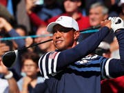 In alter Stärke eine Teamstütze für die USA am Ryder Cup: Tiger Woods (Bild: KEYSTONE/EPA/IAN LANGSDON)