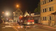 Die Feuerwehr konnte den Brand an der Amriswilerstrasse rasch löschen. (Bild: BRK News)