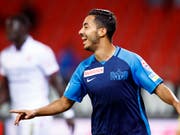 Salim Khelifi freut sich über sein 1:0 für den FCZ (Bild: KEYSTONE/VALENTIN FLAURAUD)