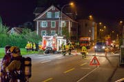 Während dem Einsatz war die Thorenbergstrasse für den Verkehr gesperrt (Bild: Feuerwehr Stadt Luzern)