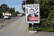 Wahlplakat von André Wicki. (Bild: Daniel Frischherz, Zug, 10.9. 2018)