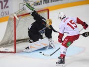 Elvis Merzlikins hält Lugano gegen Lausanne auf Kurs und avanciert zum Matchwinner (Bild: KEYSTONE/TI-PRESS/ALESSANDRO CRINARI)