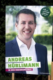 Wahlplakatvon Andreas Hürlimann. (Bild: Werner Schelbert, Zug, 25.9.2018)