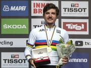 Der U23-Weltmeister Marc Hirschi nach seinem Solo-Sieg an der WM in Innsbruck (Bild: KEYSTONE/APA/APA/EXPA/REINHARD EISENBAUER)