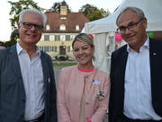 Sandra Gräfin Bernadotte von der Insel Mainau mit den Unternehmern Eugen Goldinger und Thomas Imhof. (Bild: Margrith Pfister-Kübler)