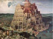 Eines der berühmtesten Werke von Pieter Bruegel d.Ä.: Grosser Turmbau zu Babel, 1563 gemalt.
